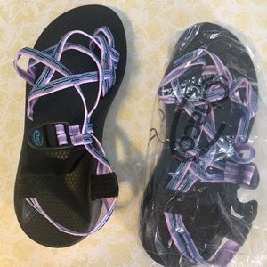 Purple and Blue 2 Strap Chaco's